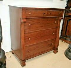 Antique American Mahogany 5 Drawer Chest late 1800’s H 41″ x W 38″ x D22″