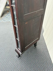 67132 Antique Victorian Mahogany Corner China Cabinet Curio