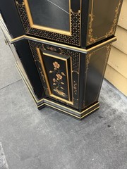 67212 Oriental Asian Decorator Breakfront China Cabinet Curio