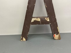 Vintage Wood Decorative Salvage Large 22″ Tall Letter “A” Old 1920’s-40’s