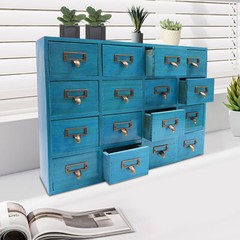 16-Drawer Vintage Apothecary Cabinet for Stylish Storage Solutions