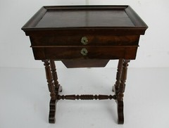 Antique Edwardian Desk Cabinet Quilting Writing Table Gorgeous Exquisite