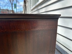 Antique Inlaid Mahogany / Walnut Edwardian Style China Cabinet Bookcase Bar