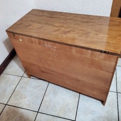 Ethan Allen Nutmeg Maple Wood Vintage Custom Cabinet Dresser Storage Shelf Doors