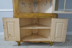 LF60896: Antique Paint Decorated 2 Piece Corner China Cabinet