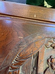 George Zee & Co. Carved Wood Cedar Chest Trunk Dresser Drawers Original Lock