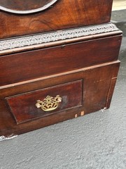 Pair of Late 20th Century Mahoghany George III Style Urns on Stands