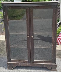 Antique Solid Wood Display Cabinet/Bookcase.