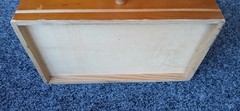 Wood Sewing Box Table Cabinet Country Rustic Primitive 12x9x 7 w/ Handle – VTG