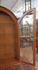 Gorgeous Italian Made Burl Wood China Display Cabinet Attributed to Giemme