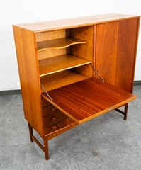 Mid Century Danish Modern Credenza Sideboard 4 Drawers Teak Oak Mcm Denmark Mcm