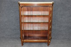 French Louis XVI Style Ormolu Mounted Marble Top Vitrine By Francois Alix