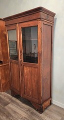19th Century Large Cherry Cupboard With Glass 1800
