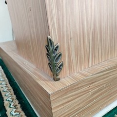 4pcs of Vintage Solid Brass Olive leaf Box Corner Protector Decor Shelf