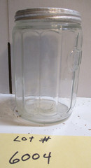 Hoosier cabinet Original “COLONIAL Style ” Tea Spice Jar Embossed Lot # 6004