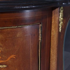 Antique French Rosewood, Marquetry & Ormolu Curio Top Cabinet C1890