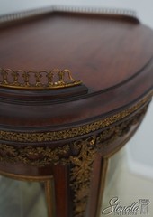 L72780: PAINES Vernis Martin Bow Front Mahogany Vitrine Display Cabinet