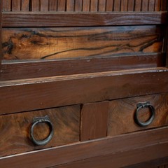 Antique Japanese Meiji Period Two Piece Tansu Chest (Goshu Mizuya)