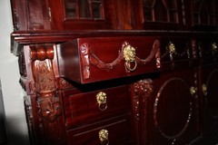One-of-a-Kind Hand-Carved Mahogany Cabinet – Exquisite Craftsmanship and Timeles