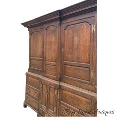 Antique Large Cupboard cabinet Georgian chippendale 1780 housekeepers Livery