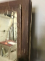 Mid Century Metal Recessed Medicine Cabinet Chrome Sconces Old Hotel VTG 494-23B