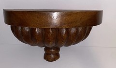 Hand Carved Georgian Regency Style Church English Oak Wall Bracket Candle Shelf