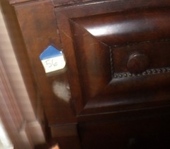 Antique Mahogany Empire BUTLER DESK DRESSER Chest American 1880
