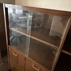 Vtg MCM Merton Gershun for AMERICAN of MARTINSVILLE 57.5” Hutch/Curio/Bookshelf