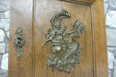 Antique German Wall Cabinet Medicine Cabinet Hanging Cabinet around 1900