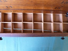 Antique Solid Oak Jessen & Rosburg Chicago Six Drawer Watch Makers Cabinet