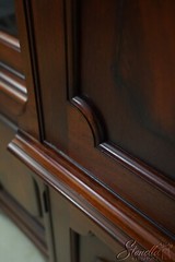 F65808EC: Mahogany Large 3 Section TV Entertainment Bookcase Unit