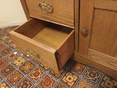 Antique Oak Wash Stand w/ Towel Rack