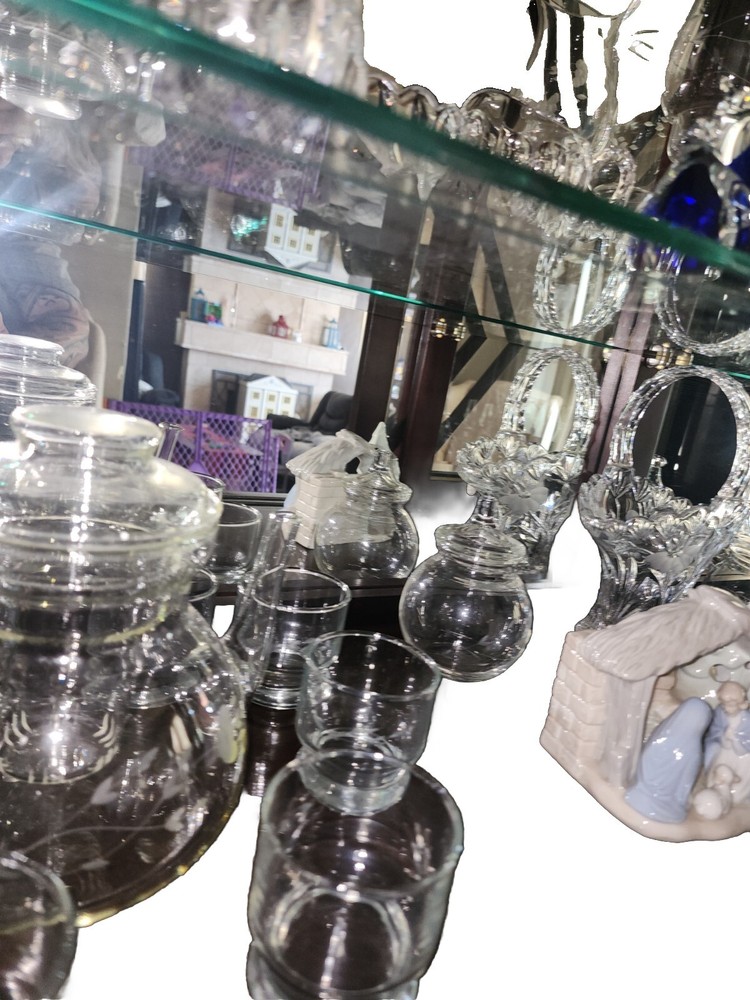 china cabinet and princess house crystal set’s