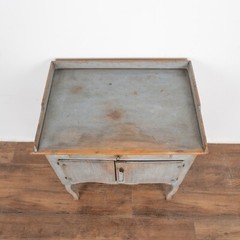 Original Blue Painted Small Cabinet or Nightstand, Sweden circa 1860-80