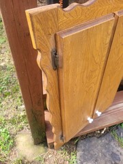 Vintage Wall Hanging Solid Wood Spool Sewing Thread Cabinet Cupboard Storage