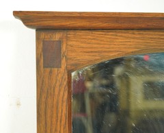 Vintage Wall Mounted Oak Mirrored Shaving Medicine Cabinet