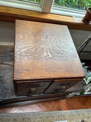Antique 4 Drawer Library Card Catalog Old File Cabinet