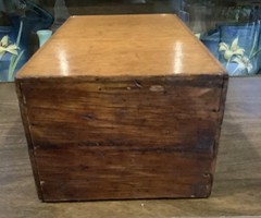 Antique Tiger Oak Card Catalog Index File Cabinet Single Drawer Dovetail