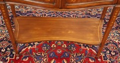Late 19th Century Edwardian English Inlaid Mahogany Vitrine Cabinet