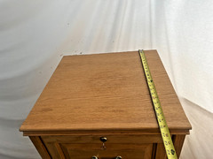 Gorgeous Vintage File Cabinet Blonde Oak Four Locking Drawers, Keys, Legal Size