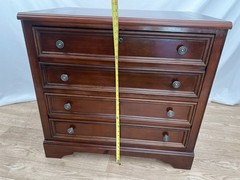 Lateral File Cabinet, Two Locking Drawers keys, Desk Height Banded Mahogany