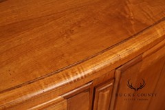 Ethan Allen French Country Style ‘Legacy’ Maple Bowfront Server