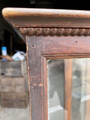 c1890 vintage oak glass floor country store case 42” w x 40” h x 24” Glass Doors
