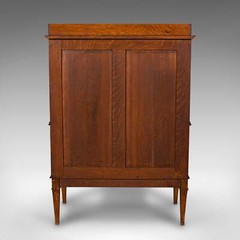 Antique Metamorphic Drink Cabinet, English Oak, Bureau Form, Cocktail, Victorian
