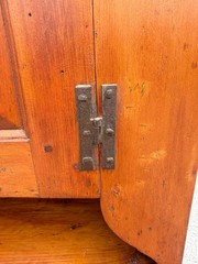 Antique NY country cupboard cabinet 18th raised panel primitive farm step back