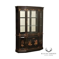 Jasper Cabinet Chinoiserie Decorated China Display Case