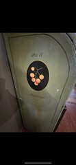 Baking Cabinet Roll Top Cylinder Metal Wood Farm Country Cottage Shabby Hoosier
