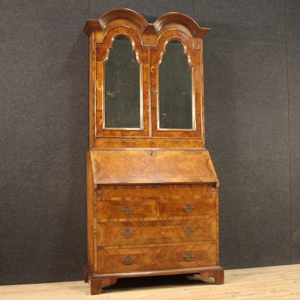 Trumeau English funiture double body wood bureau desk 20th century 900 commode