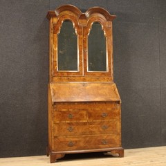 Trumeau English funiture double body wood bureau desk 20th century 900 commode