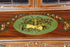 Rare Mahogany Adams Paint Decorated Edwards and Roberts Monumental Breakfront